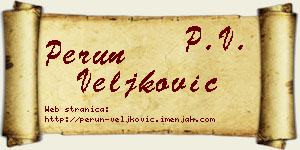 Perun Veljković vizit kartica